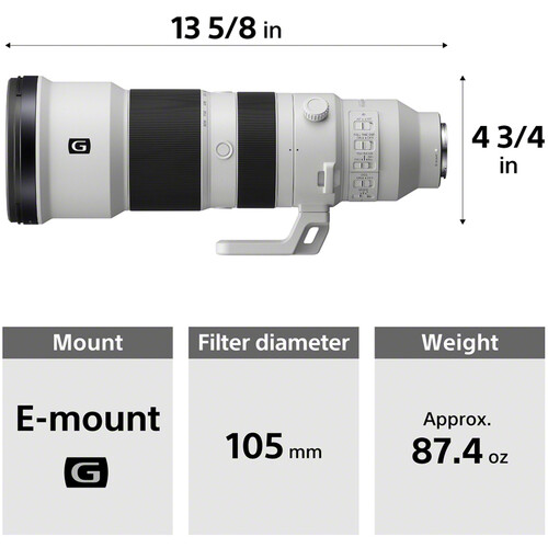 Sony FE 400-800mm f/6.3-8 G OSS Lente para Sony E / SEL400800G - Imagen 9