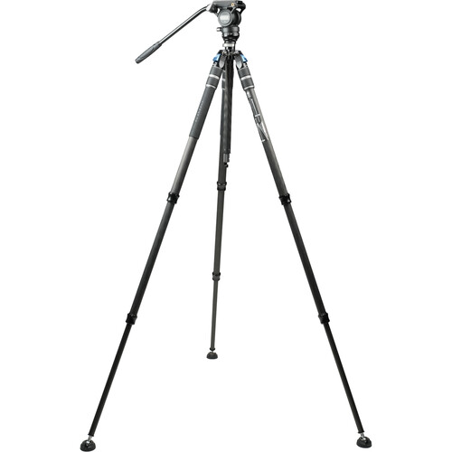 Sirui SVS60+S3 Kit de Trípode de Vídeo de Fibra de Carbono con Ajuste de Altura de Un Solo Paso - Imagen 3