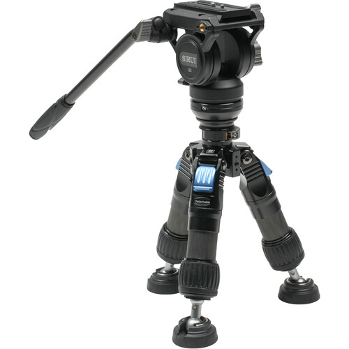 Sirui SVS60+S3 Kit de Trípode de Vídeo de Fibra de Carbono con Ajuste de Altura de Un Solo Paso - Imagen 8