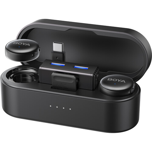 BOYA BOYALINK 3 Micrófono Lavalier Inalámbrico Doble con IA para Cámaras y Smartphones USB-C (2,4GHz)