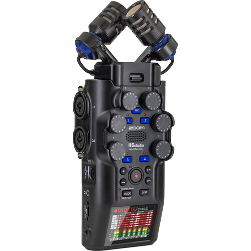 Zoom H6studio Grabadora Portátil de 6 pistas Con Grabación en 32-Bit Flotantes