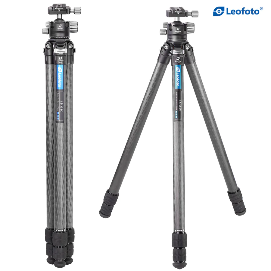 Leofoto LS-323C+LH-40 Kit Trípode Fibra de Carbono de 3 Secciones Serie Ranger.