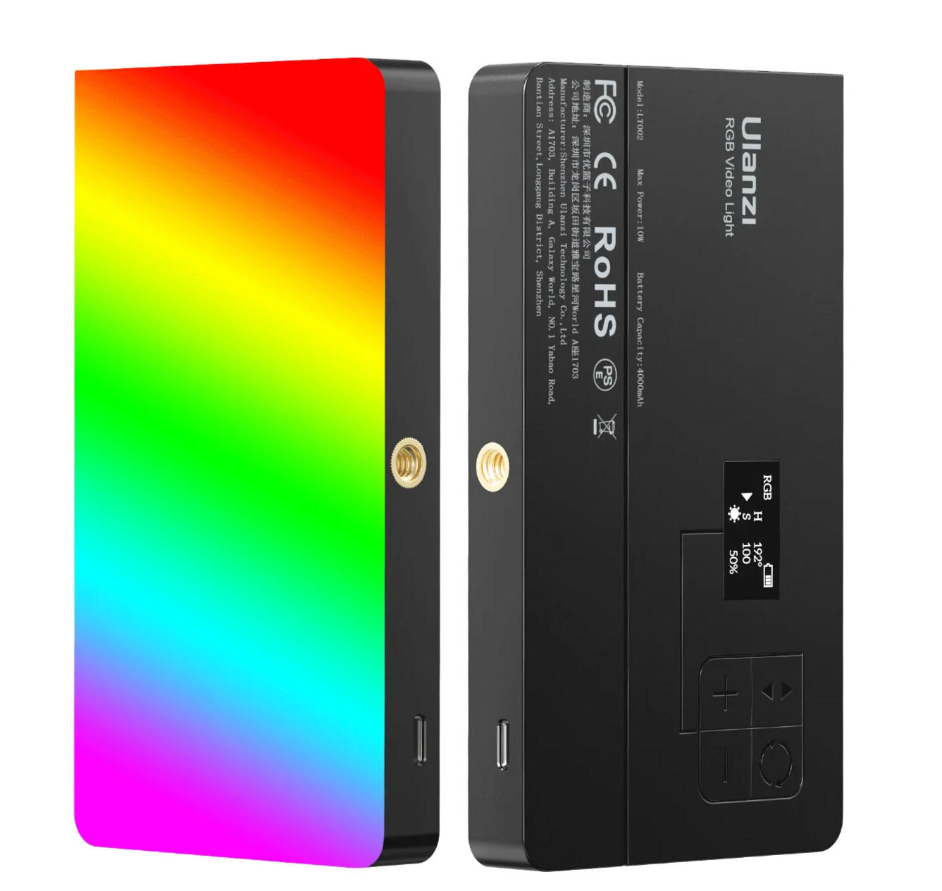 Ulanzi PL-01 LT002 Mini Pocket LED RGB de 7" con Batería Recargable de 4000mAh (T° de 2500K a 9000K)