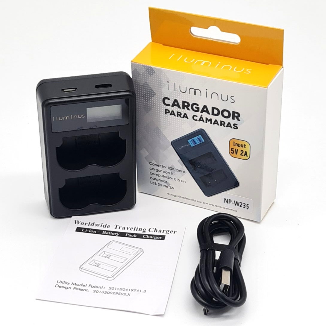 Iluminus IL-CD-NP-W235 Cargador para Baterías Fujifilm