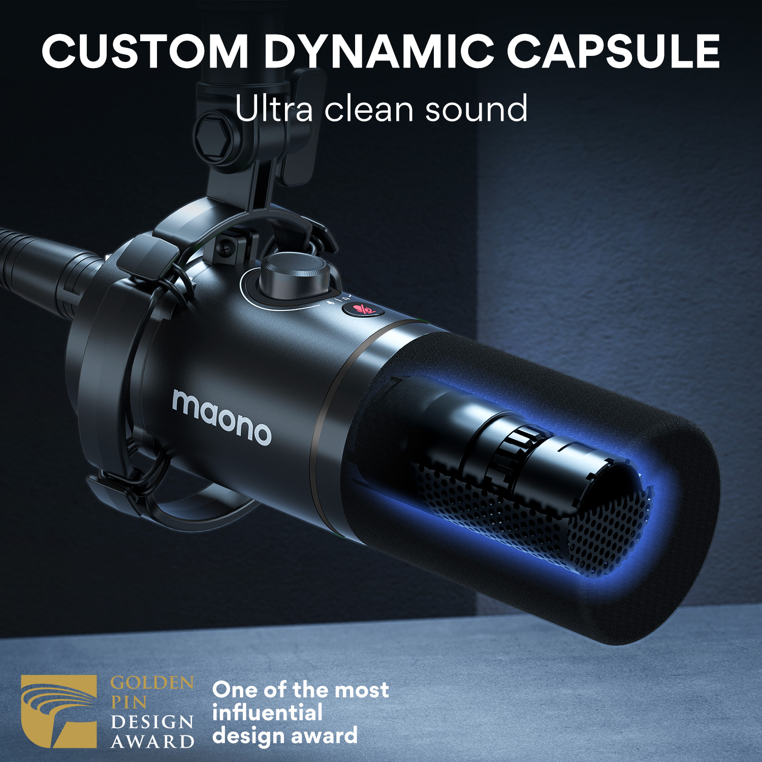 Maono PD200X Microfono Dinamico XLR USB Ideal para Podcast, Streaming y Producciones Profesionales - Imagen 7