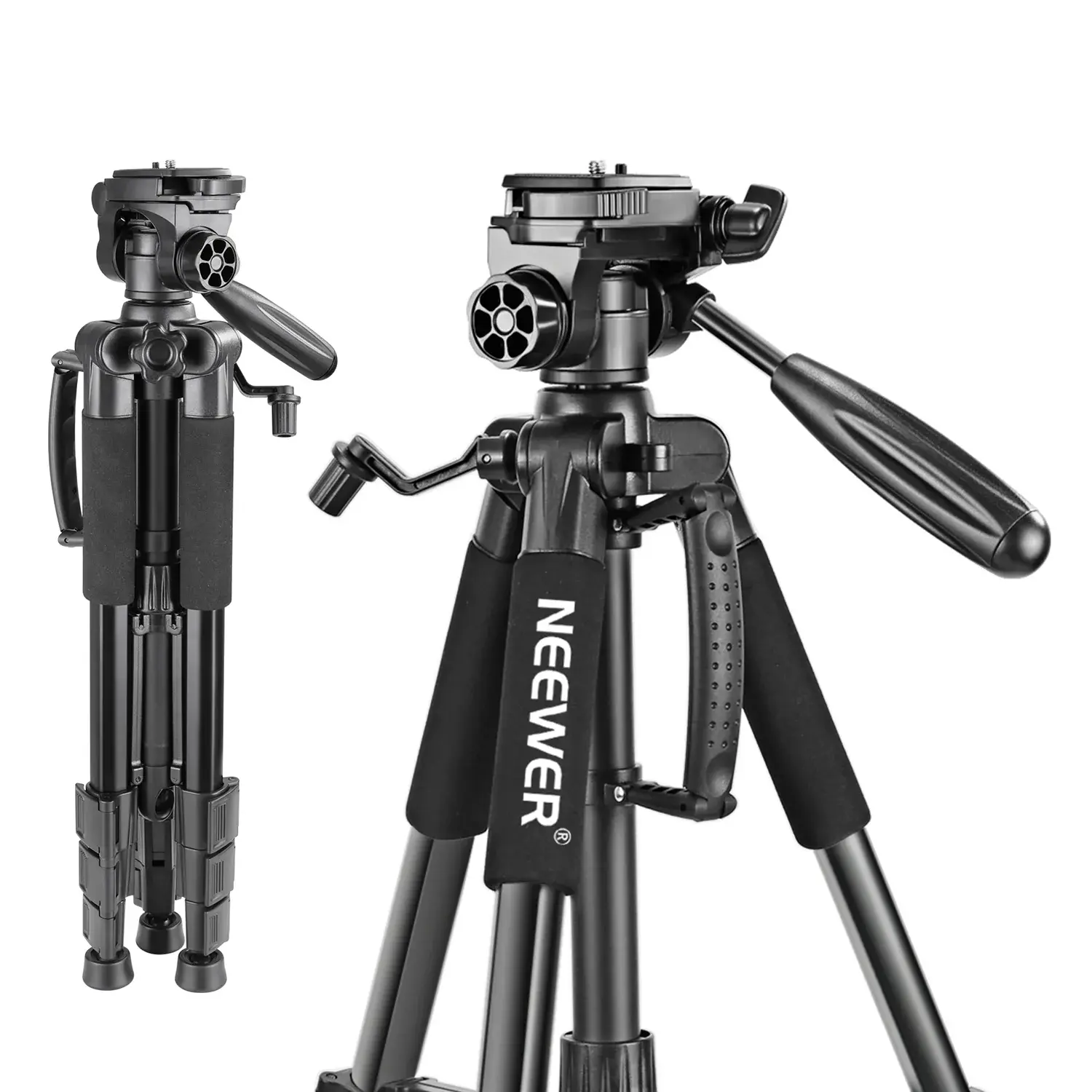 Neewer SAB234 Trípode Aluminio de 142cm con Cabezal Panorámico