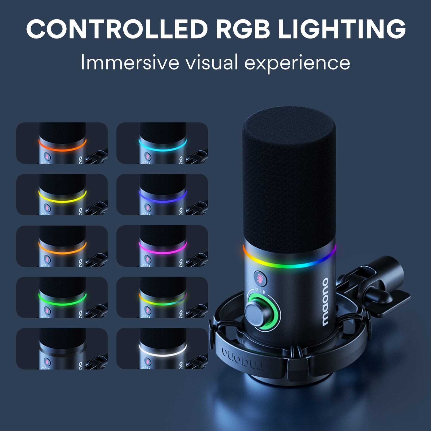 Maono PD200X Microfono Dinamico XLR USB Ideal para Podcast, Streaming y Producciones Profesionales - Imagen 9