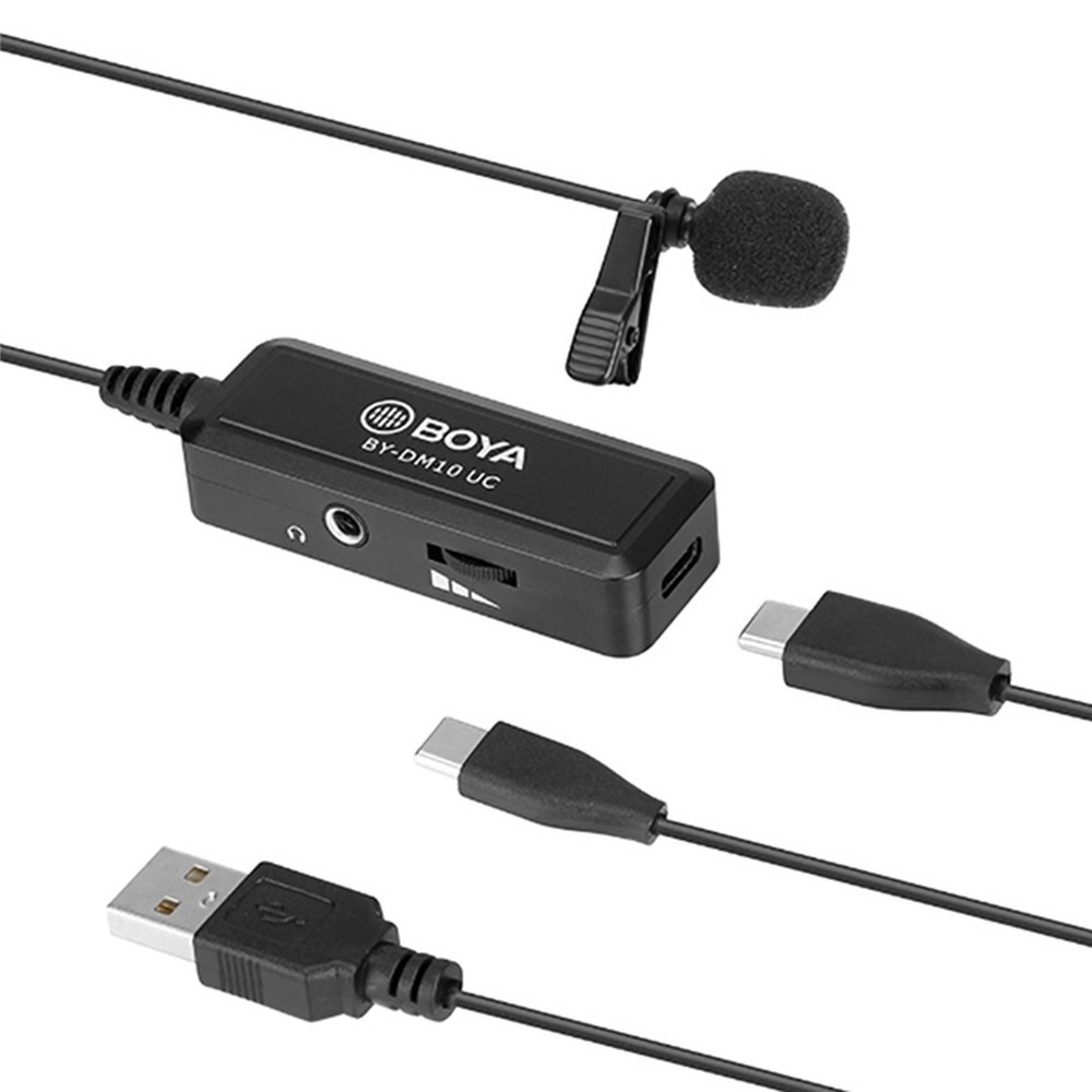 Boya BY-DM10 UC Micrófono Omnidireccional con Conectores USB y USB-C Para Win, Mac y Teléfonos USB-C (Cable de 6m) - Imagen 2