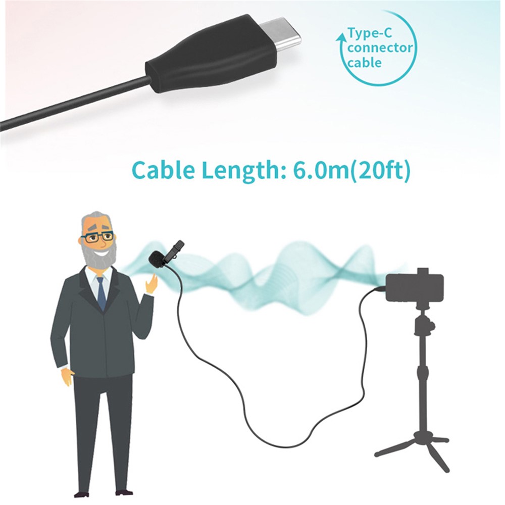 Boya BY-DM10 UC Micrófono Omnidireccional con Conectores USB y USB-C Para Win, Mac y Teléfonos USB-C (Cable de 6m) - Imagen 5