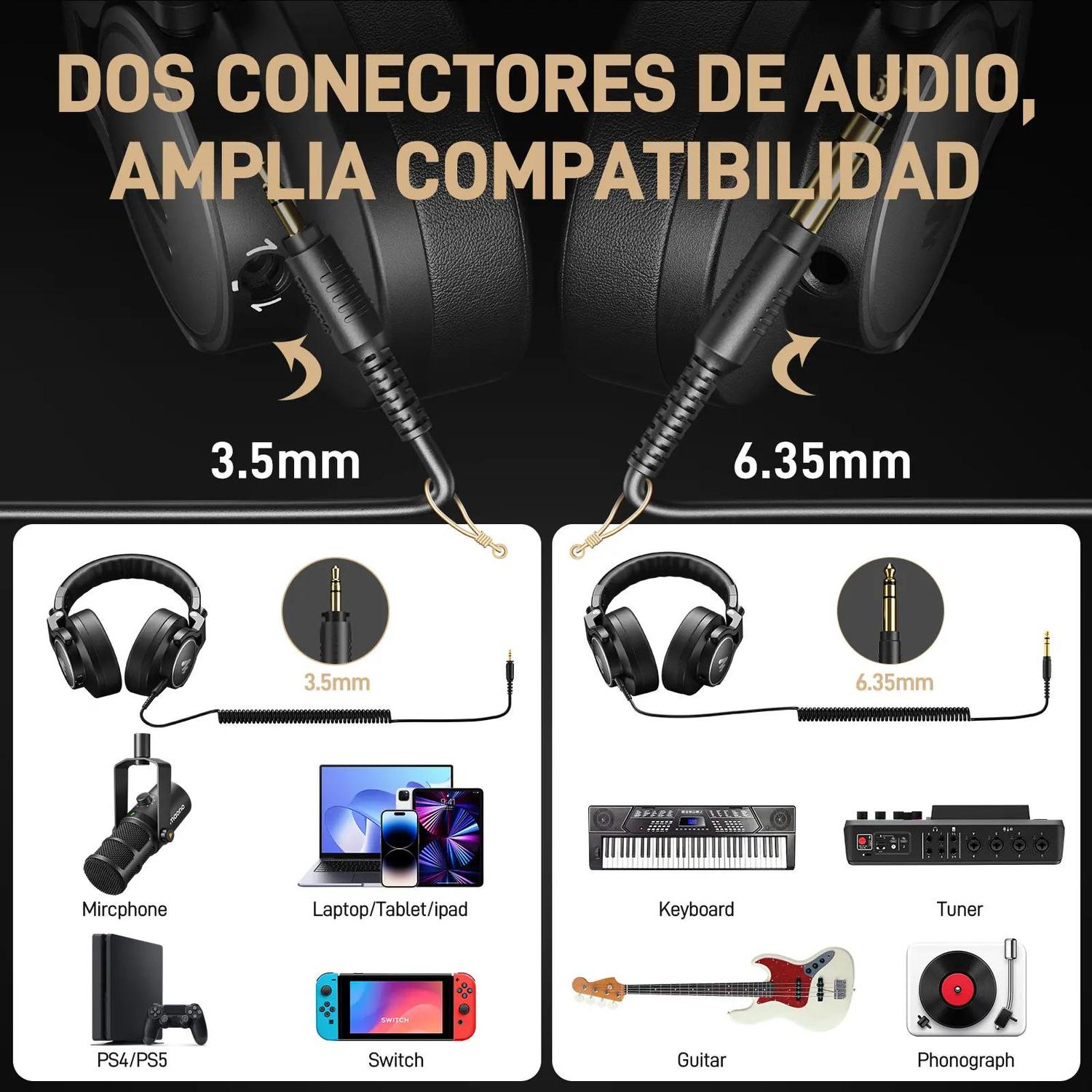 Maono AU-MH700 Audífonos de Estudio para Monitoreo Profesional - Imagen 6