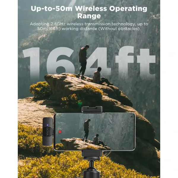 Boya BY-V20 Micrófono Inalámbrico Doble Compacto 2.4GHz con Conector USB-C - Imagen 4