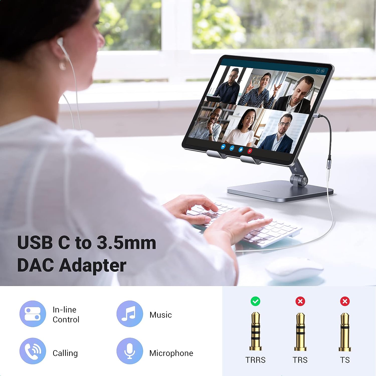 UGREEN ADAPTADOR DE AUDIFONOS USBC A 3.5 MM UGREEN - Imagen 2