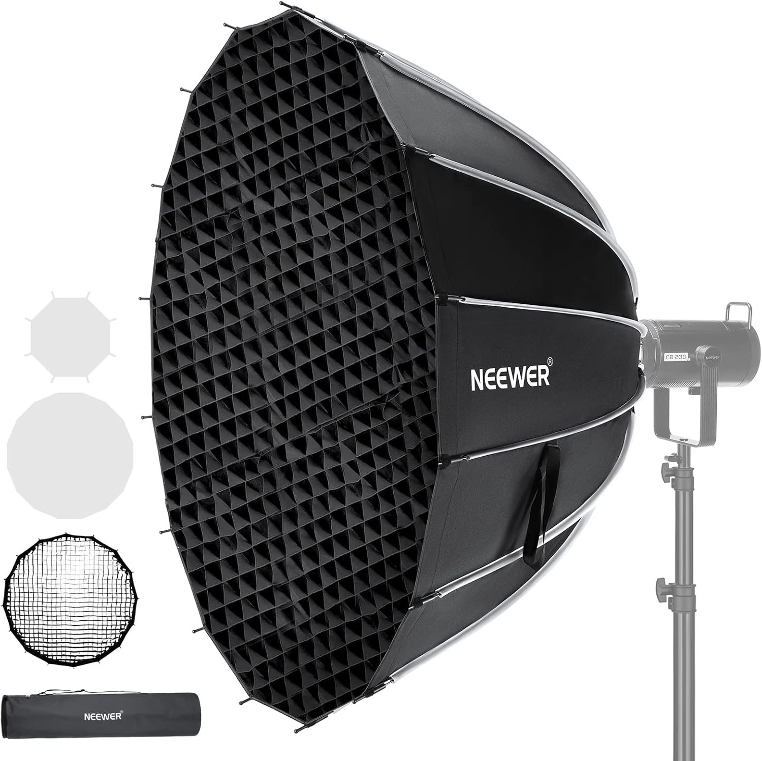 Neewer Softbox Parabólico de 120cm con Grid / 10102148 - Imagen 2