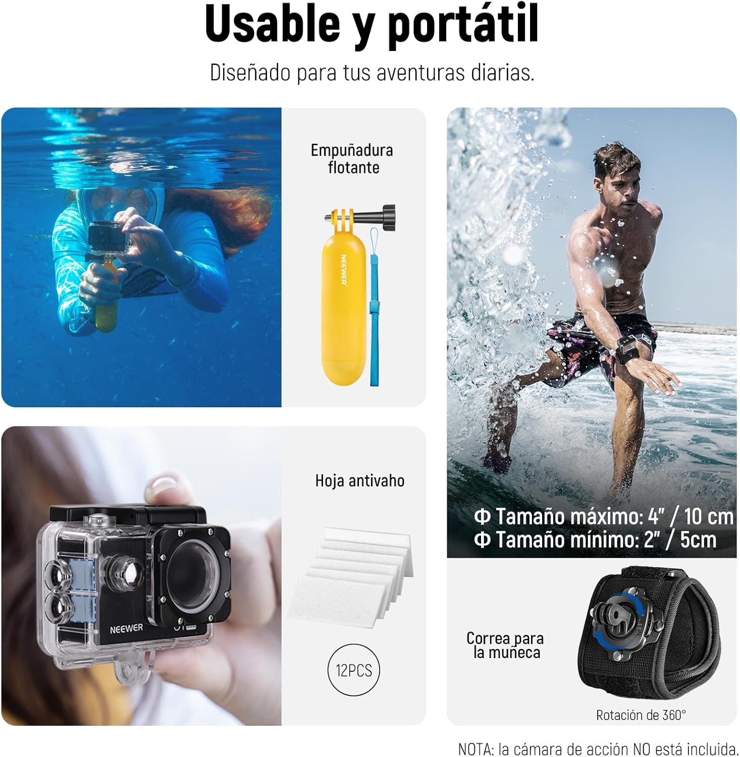 Neewer Kit Accesorios 50 en 1 para Cámaras de Acción / 10101704 - Imagen 5