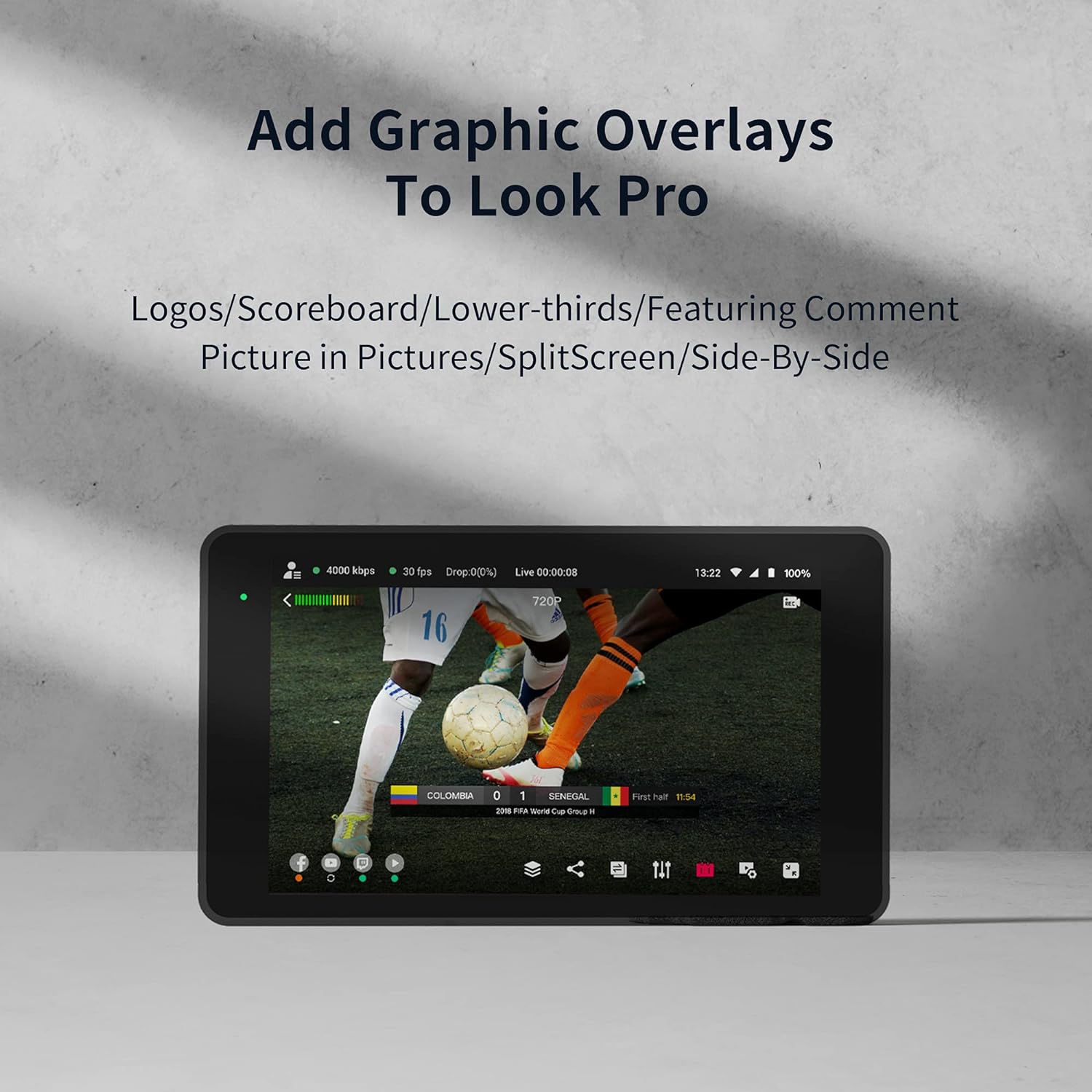 YOLOLIV YOLOBOX PRO Monitor táctil 8" para streaming. - Imagen 4