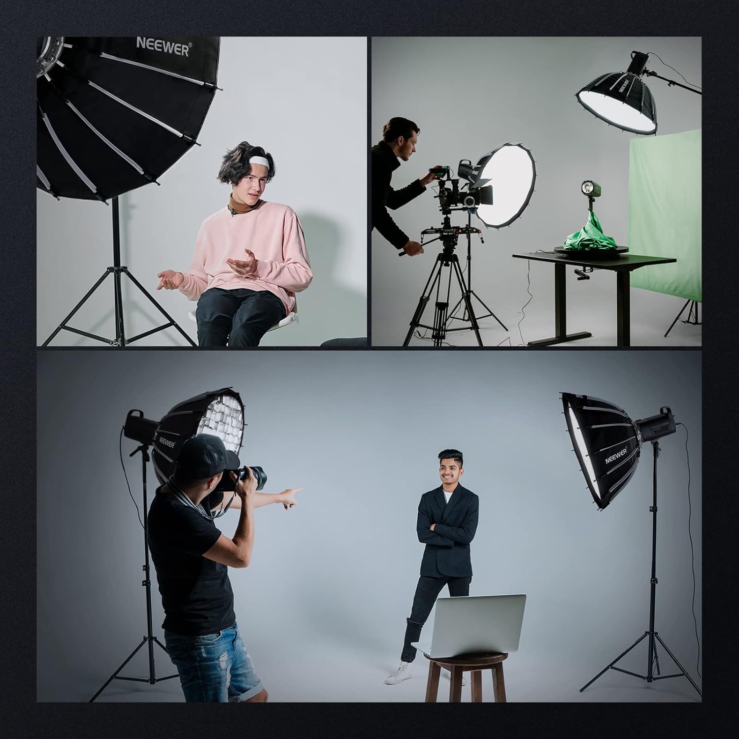 Neewer Softbox Parabólico 65cm Liberación Rápida con Grid / 10101630 - Imagen 2