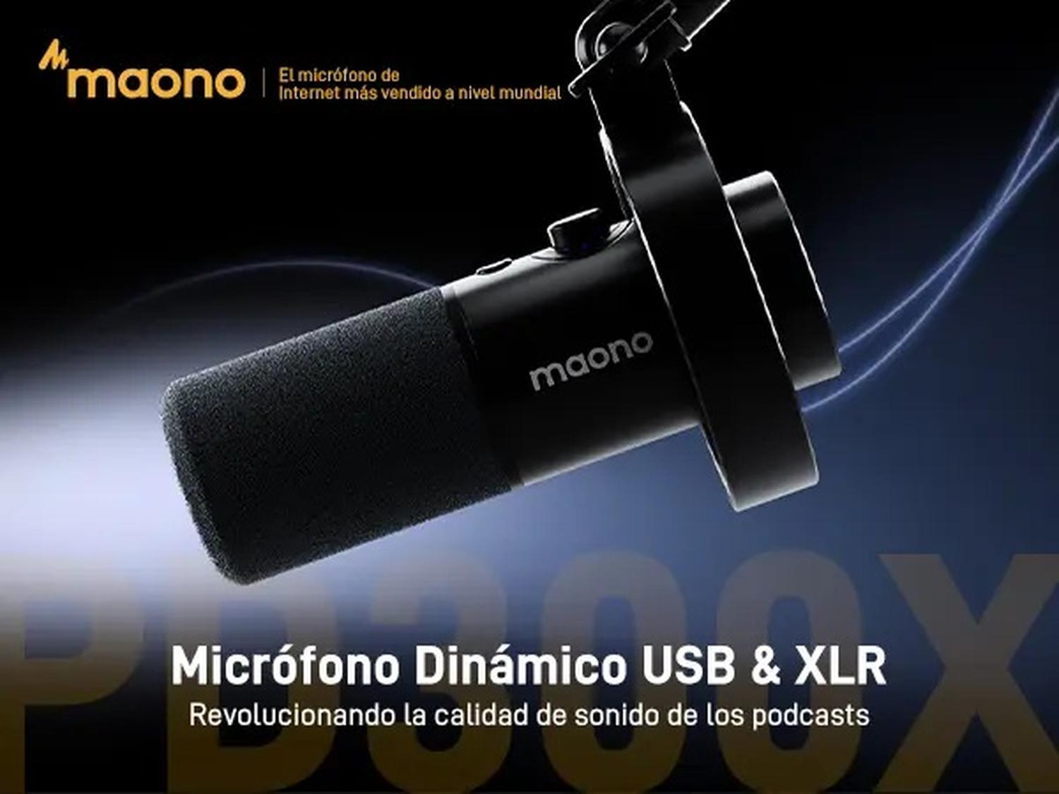 Maono PD300X XLR USB Microfono Dinámico para Grabación y Podcast - Imagen 4