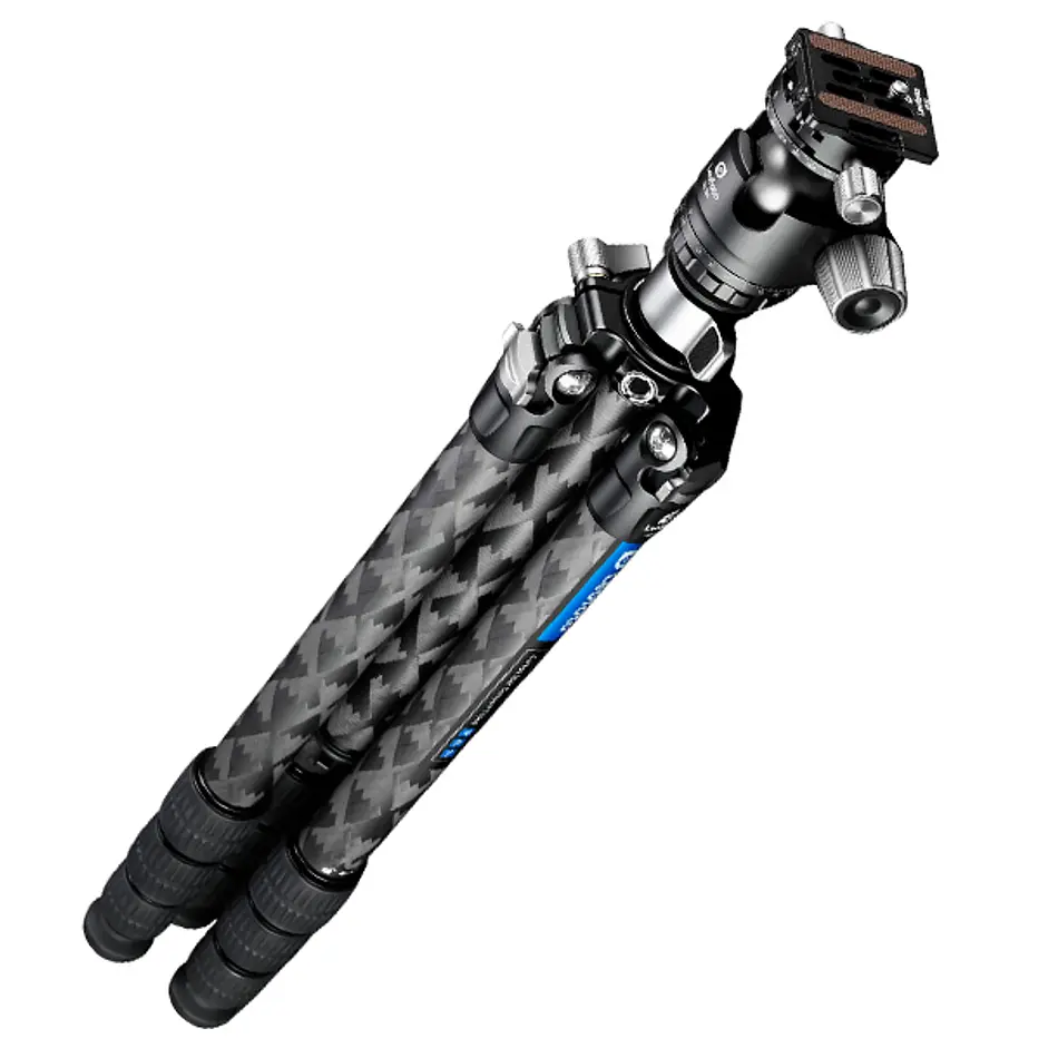 LEOFOTO LQ-324C+LH-40 Kit Trípode Carbono Mr. Q con Cabezal de Rotula (Sop. Hasta 15kg) - Imagen 2