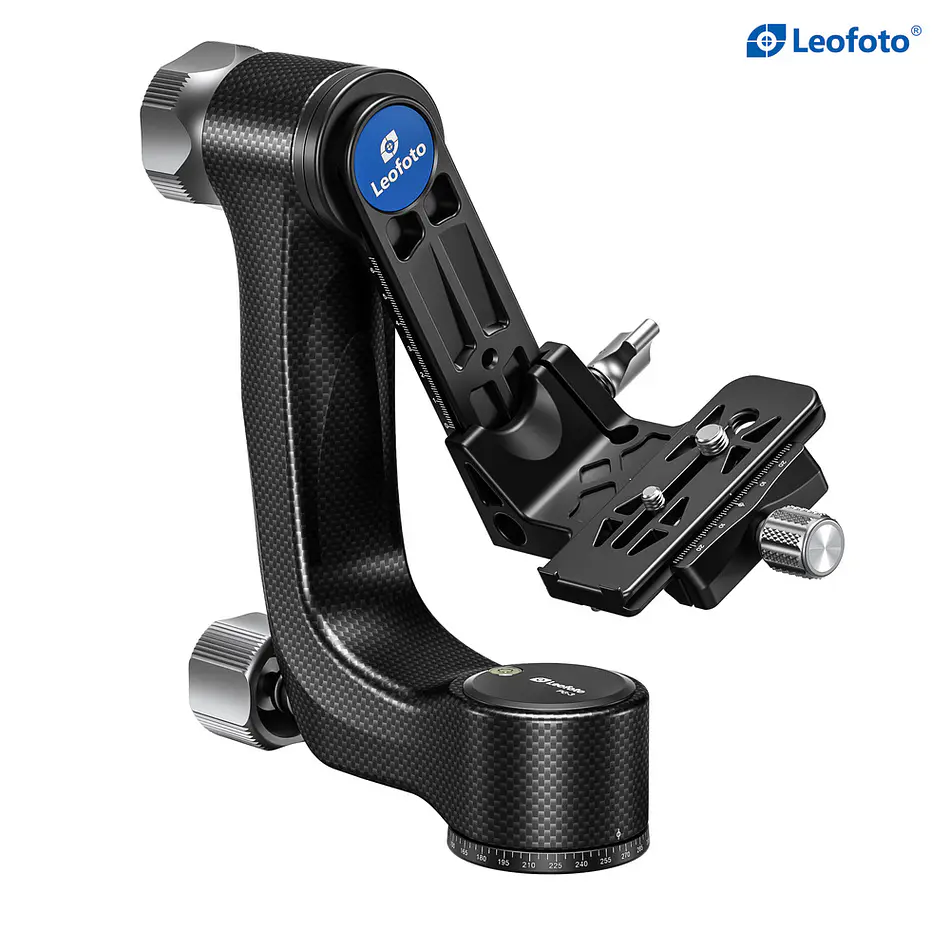 Leofoto PG-3 Cabezal Gimbal de Fibra de Carbono con Capacidad hasta 25Kg