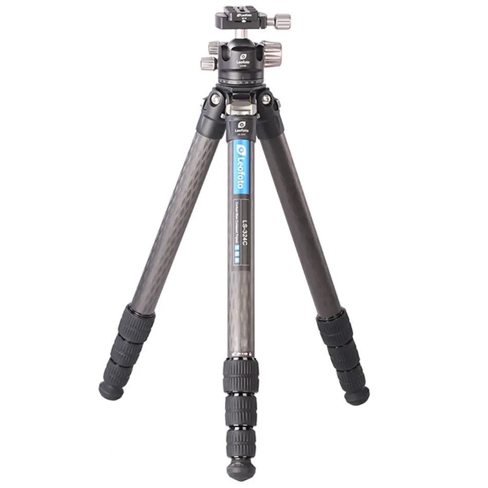 LEOFOTO LS-324C+LH40 Kit de Trípode de Carbono y Cabezal de Rotula (Sop. Hasta 15kg)