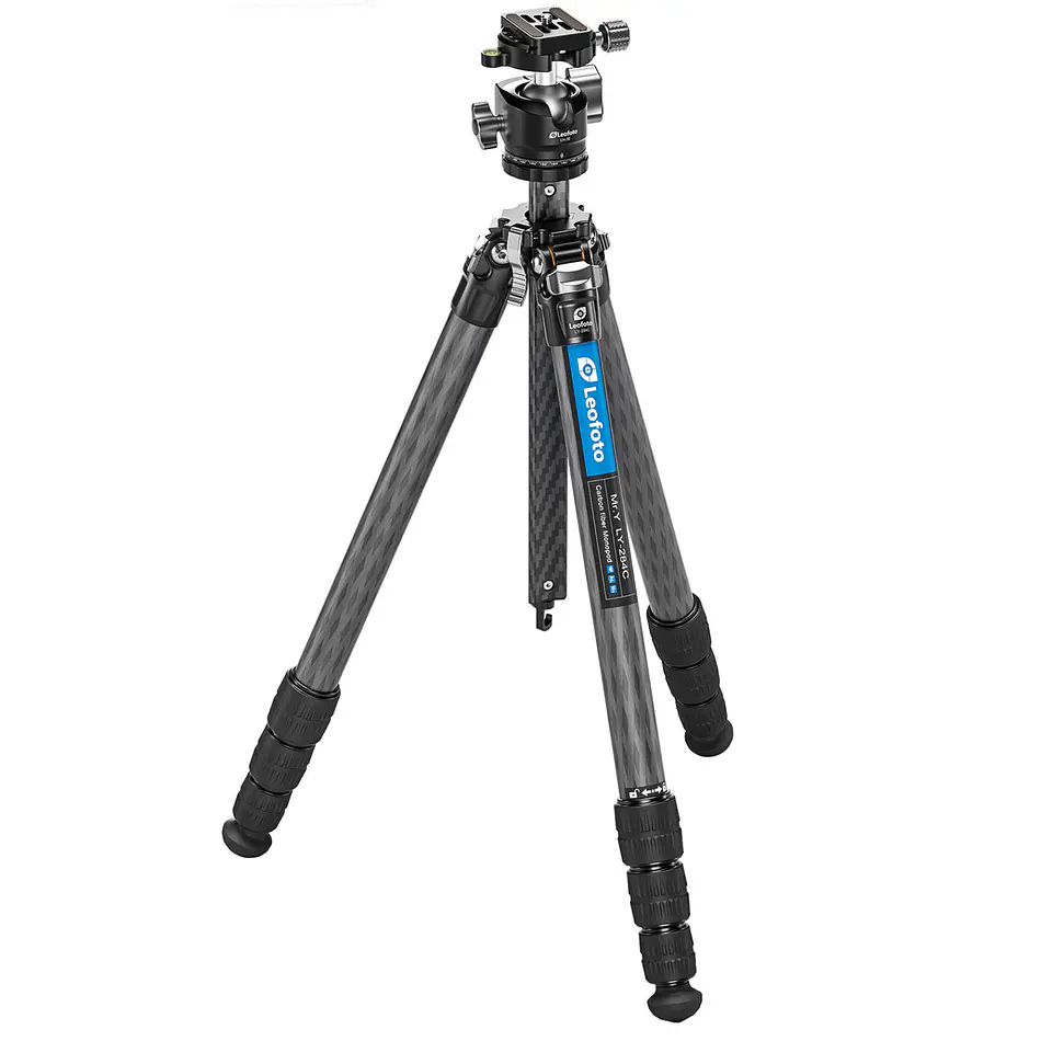 LEOFOTO LY-284C+LH30 Kit Trípode Fibra de Carbono de 4 Secciones (Sop. Hasta 10kg) - Imagen 2