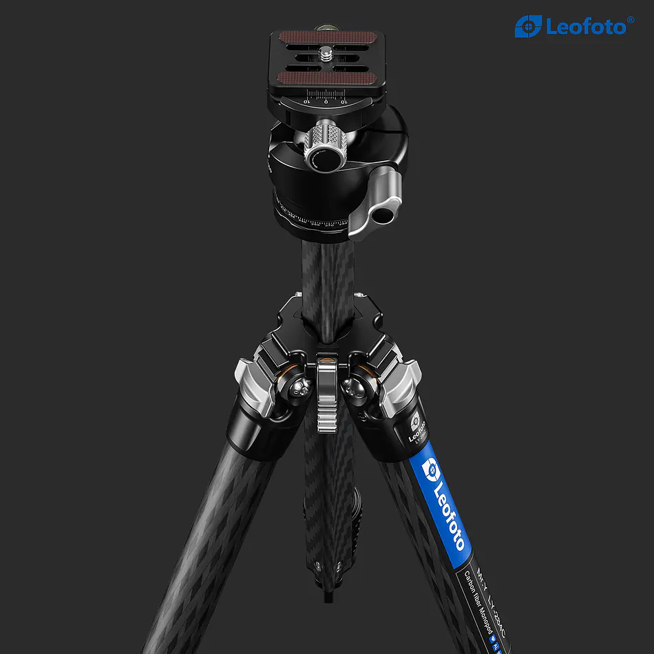 LEOFOTO LY-284C+LH30 Kit Trípode Fibra de Carbono de 4 Secciones (Sop. Hasta 10kg) - Imagen 4