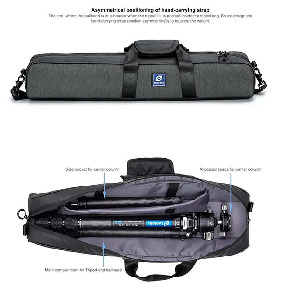 LEOFOTO LQ-324C+LH-40 Kit Trípode Carbono Mr. Q con Cabezal de Rotula (Sop. Hasta 15kg) - Imagen 8