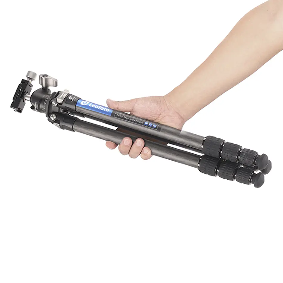LEOFOTO LS-224C+LH25 Kit Trípode Carbono Ranger de 4 Secciones con Cabezal de Rotula (Sop. Hasta 6kg) - Imagen 3