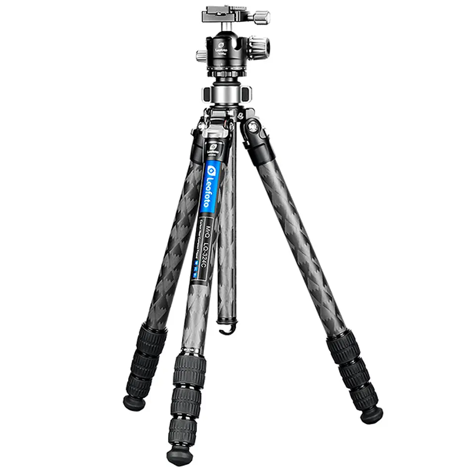 LEOFOTO LQ-324C+LH-40 Kit Trípode Carbono Mr. Q con Cabezal de Rotula (Sop. Hasta 15kg)