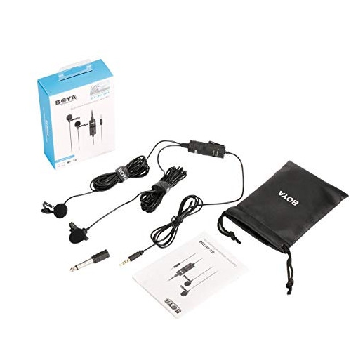 Boya BY-M1DM Micrófono Lavalier Doble para Cámaras y Smartphones - Imagen 2