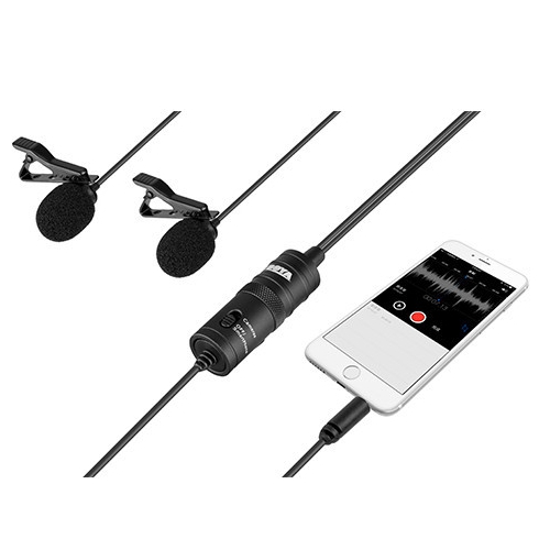 Boya BY-M1DM Micrófono Lavalier Doble para Cámaras y Smartphones - Imagen 3