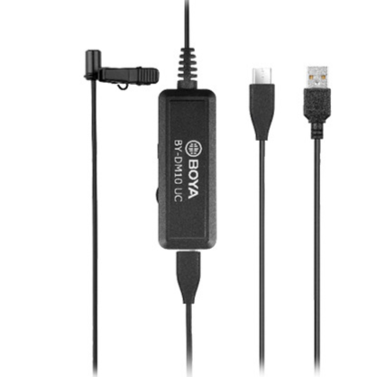 Boya BY-DM10 UC Micrófono Omnidireccional con Conectores USB y USB-C Para Win, Mac y Teléfonos USB-C (Cable de 6m)