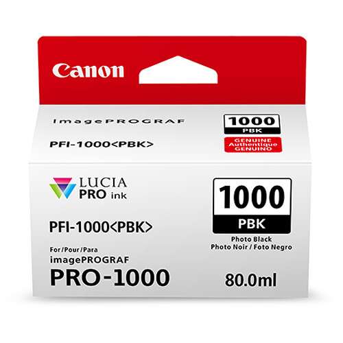 Canon PFI-1000 PBK Tinta PHOTO BLACK LUCIA PRO (imagePROGRAF PRO-1000) / 0546C003 - Imagen 2