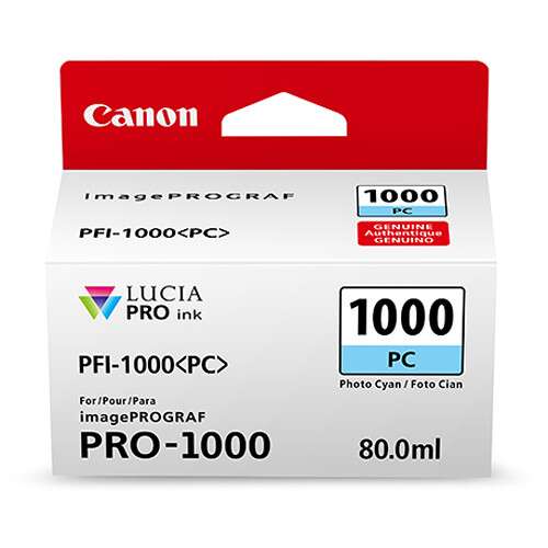 Canon PFI-1000 PC Tinta PHOTO CYAN LUCIA PRO (imagePROGRAF PRO-1000) / 0550C003 - Imagen 3