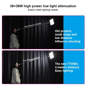 Triopo TTV-600 Panel Led de 18” Bicolor (3200-5500K) - Imagen 4