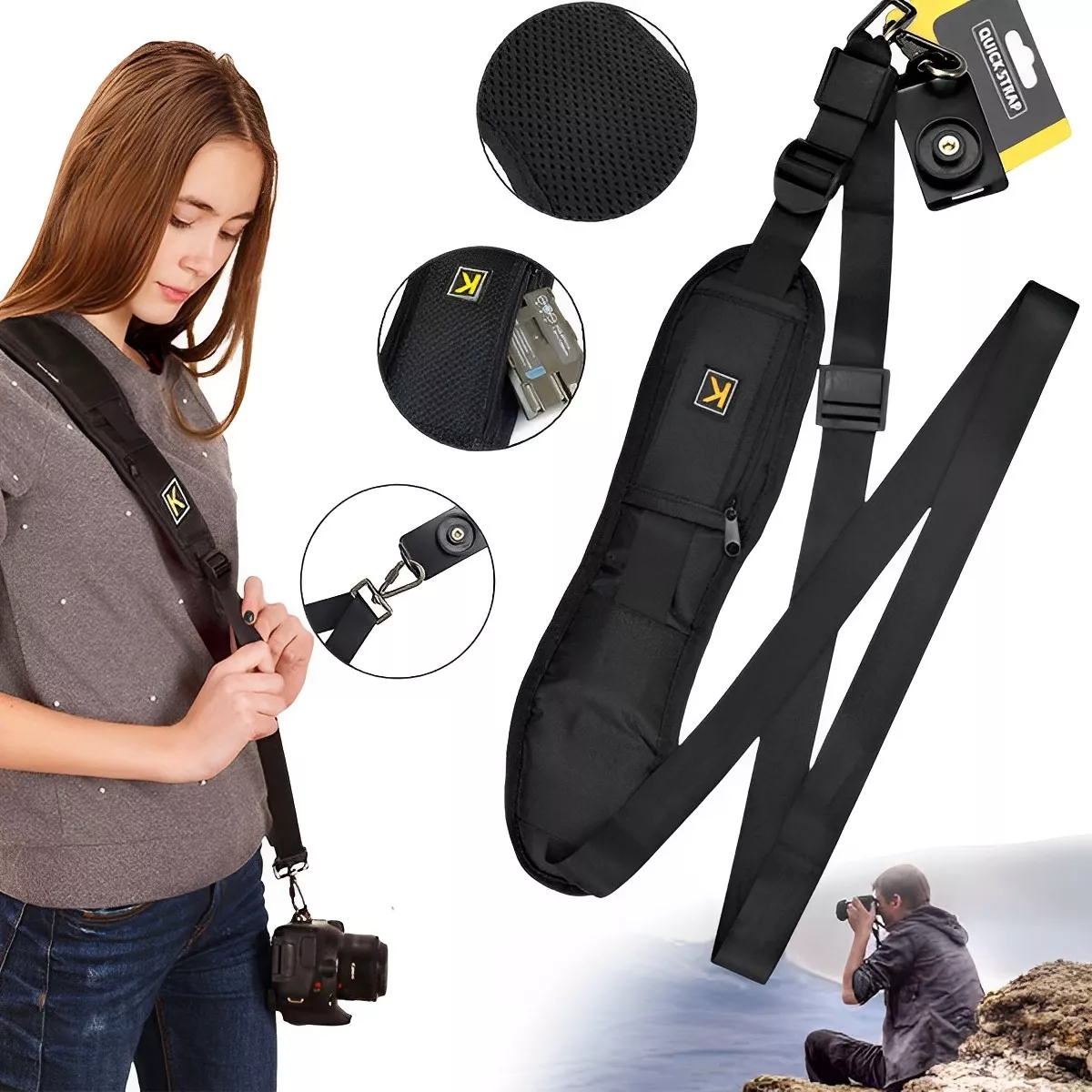 Correa Quick Strap para Camara Fotográfica Dslr / Reflex / Mirrorless - Imagen 6