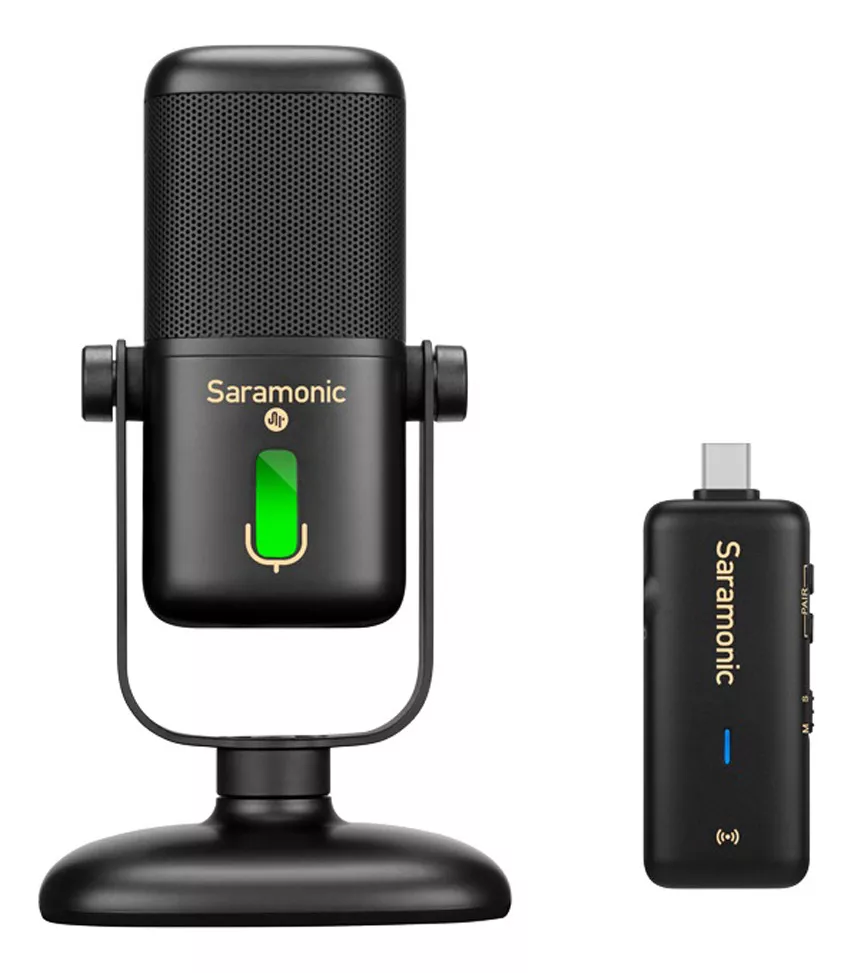 Saramonic SR-MV2000W Micrófono USB Inalámbrico para Podcast, Conferencias y Streaming