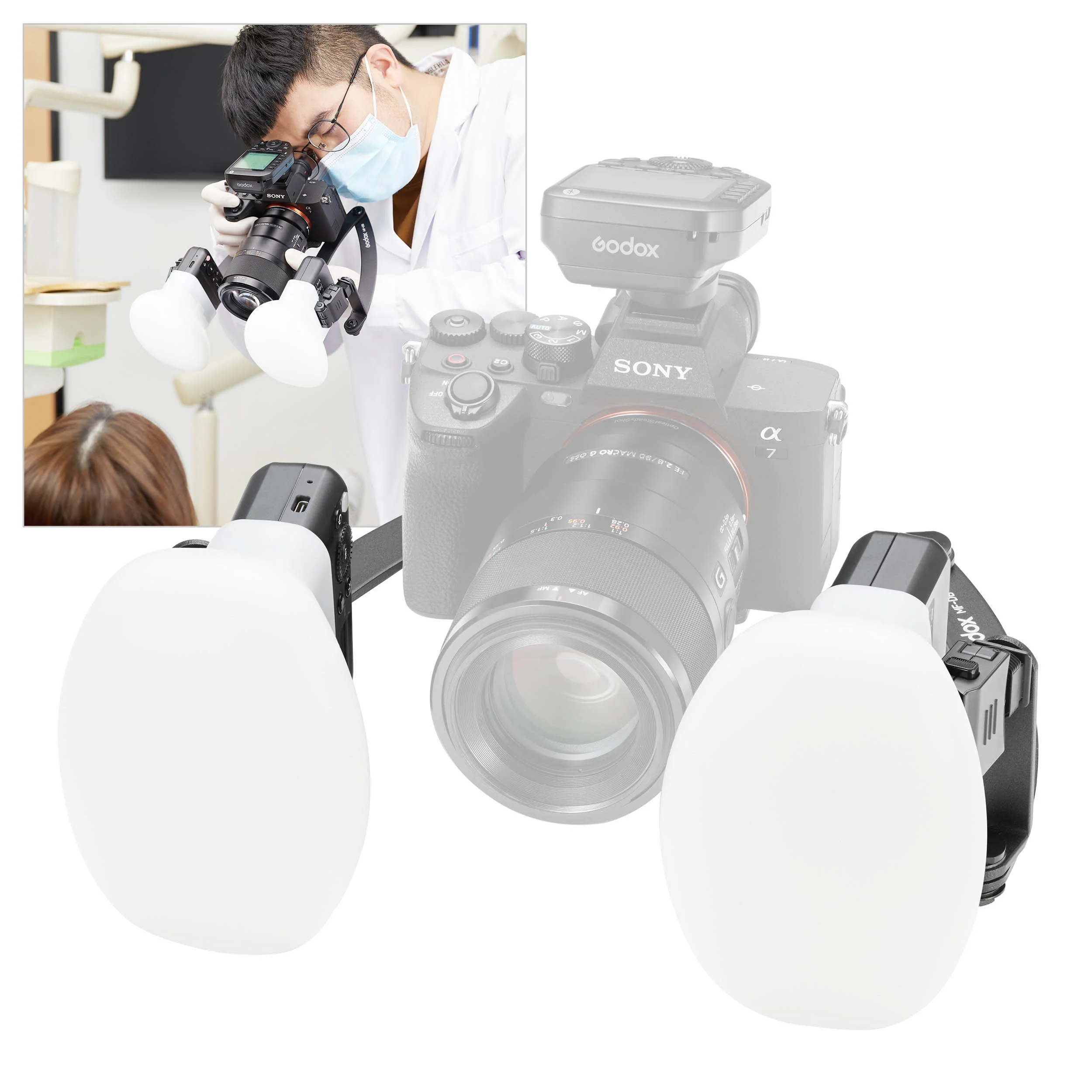 Godox MF12-DK3 Kit de Macroflash para Fotografía Dental Doble - Imagen 2