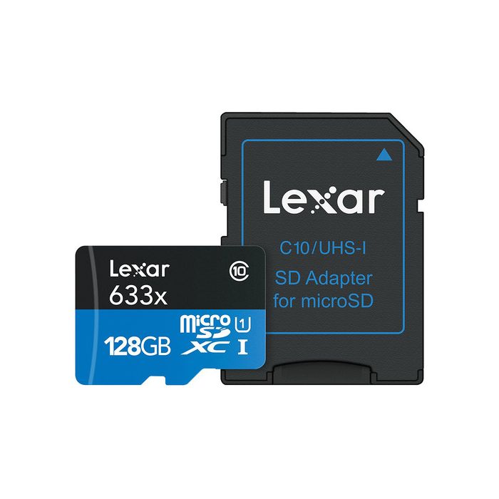LEXAR MEMORIA 128GB PROFESSIONAL MICRO SDXC V-30 633X C-10 95MB/S