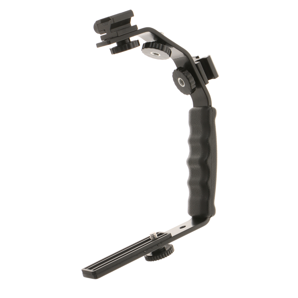 Powewin PW-K283 Bracket en L Video Grip con Doble Zapata