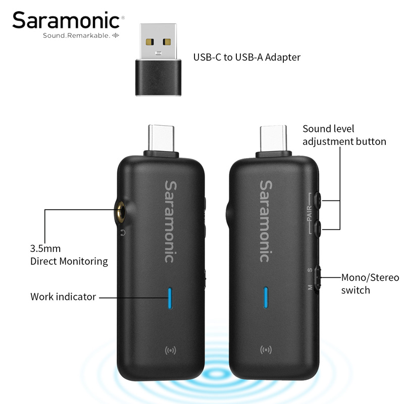 Saramonic SR-MV2000W Micrófono USB Inalámbrico para Podcast, Conferencias y Streaming - Imagen 7