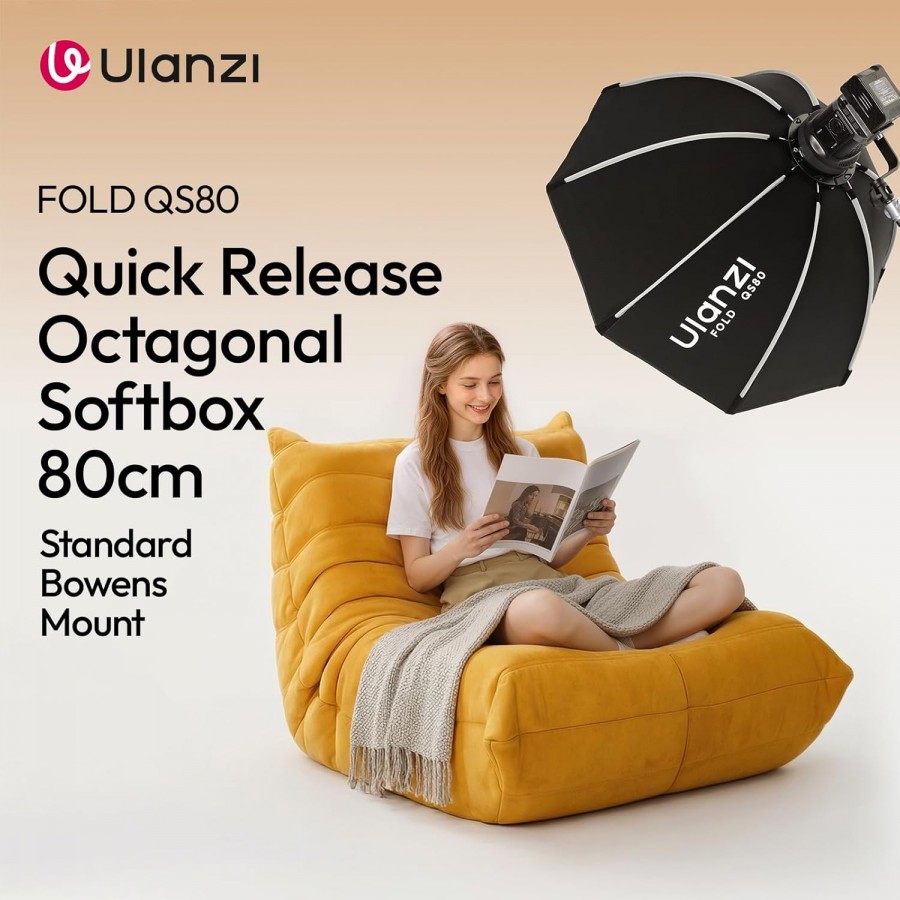 Ulanzi QS80 Octabox de Armado Rápido con Montura Bowens de 80cm / UL-L303 - Imagen 9