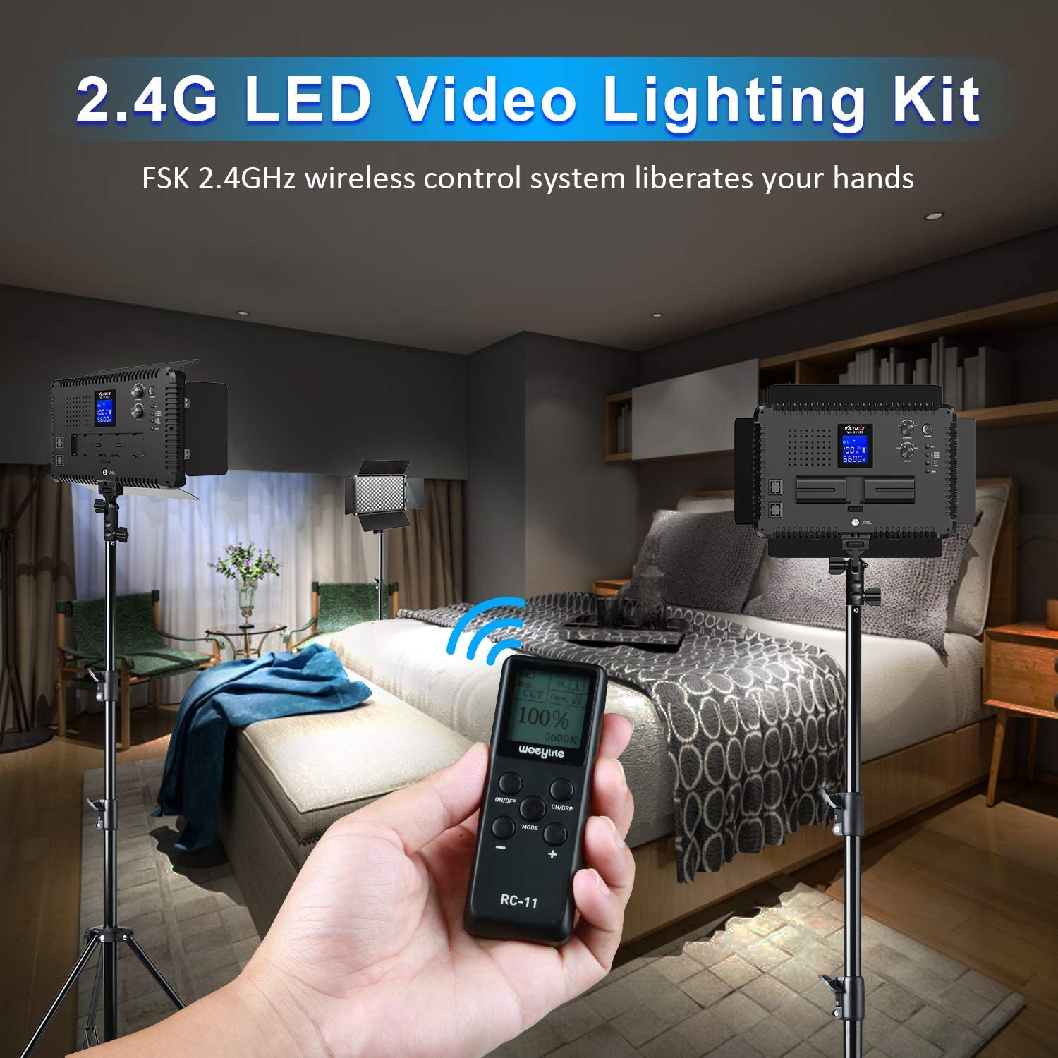 Viltrox VL-192 Bi-2 Kit de 2 Panel Led 45W/4700 lm Regulable 3300K-5600K LED CRI 95+ - Imagen 4