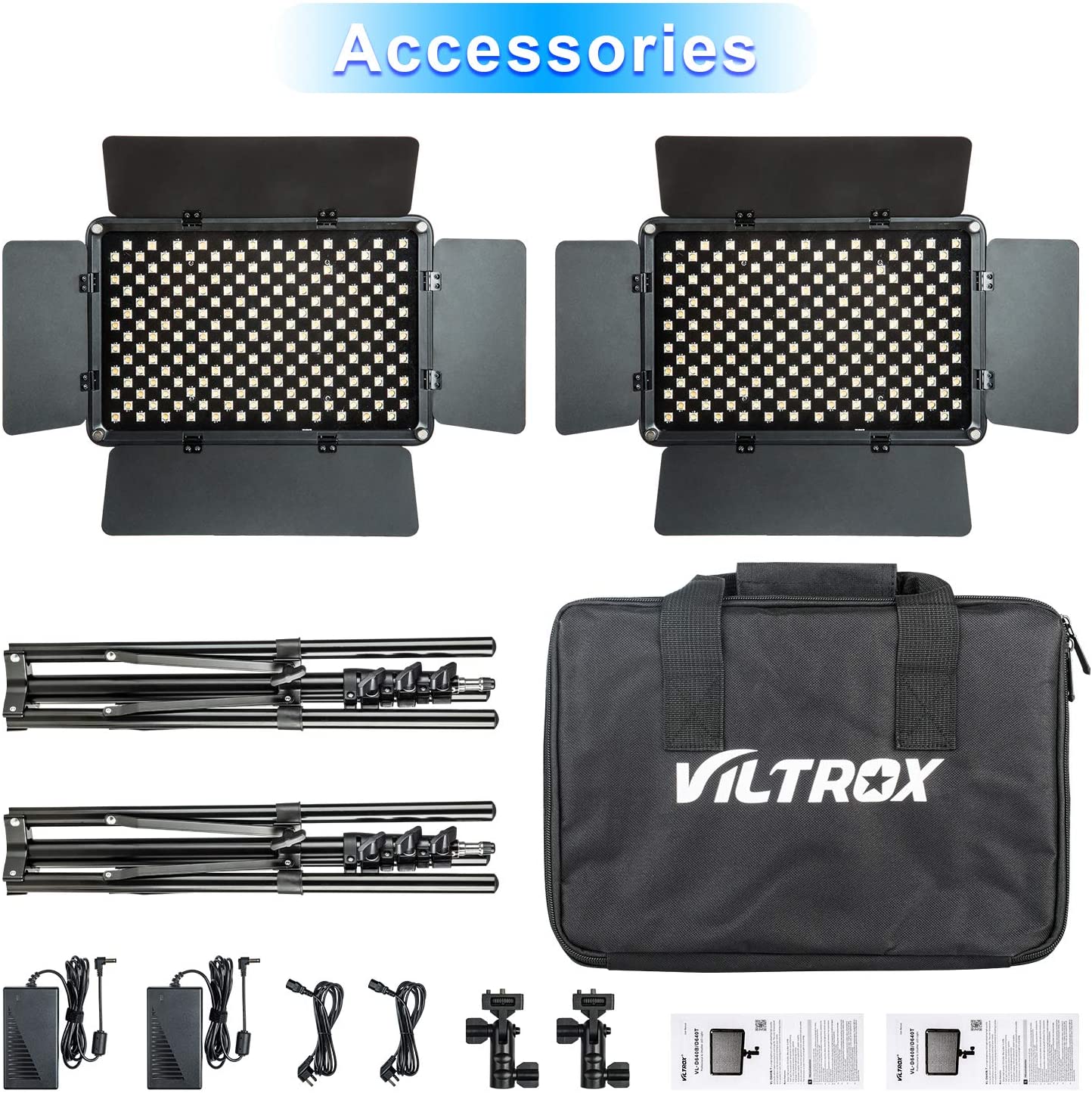 Viltrox VL-192 Bi-2 Kit de 2 Panel Led 45W/4700 lm Regulable 3300K-5600K LED CRI 95+ - Imagen 2