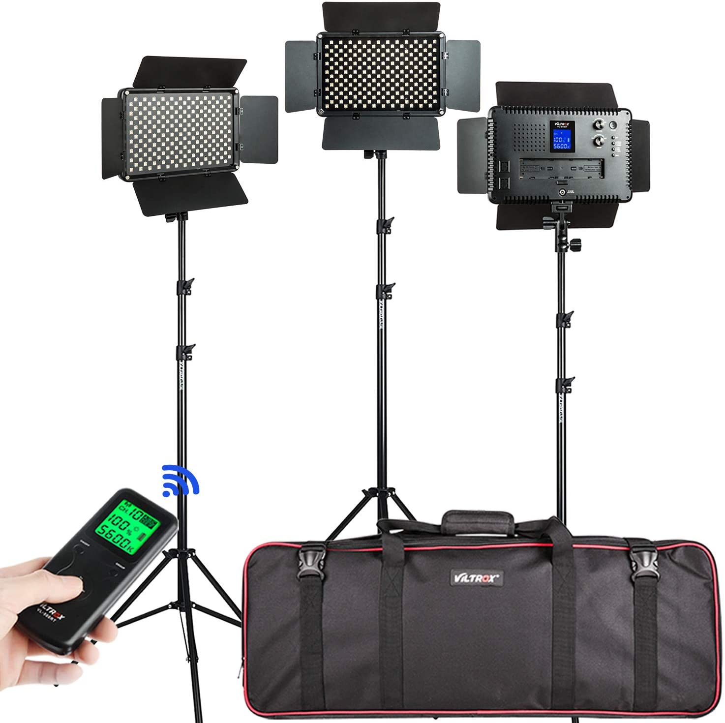 Viltrox VL-192 Bi-3 Kit de 3 Panel Led 45W/4700 lm Regulable 3300K-5600K LED CRI 95+