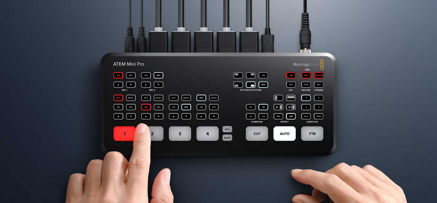 Blackmagic Design ATEM Mini Pro HDMI Live Stream Switcher / SWATEMMINIBPR - Imagen 9
