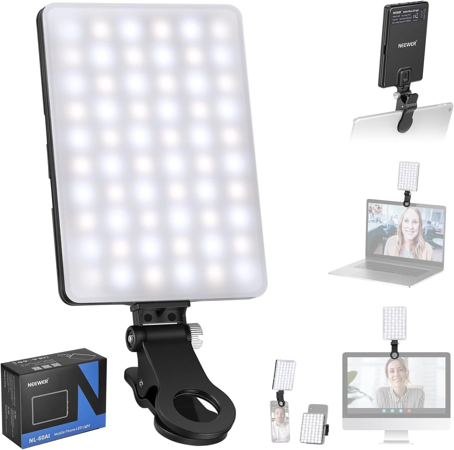 Neewer NL-60AI Luz LED con Clip para Videollamadas / 10099181