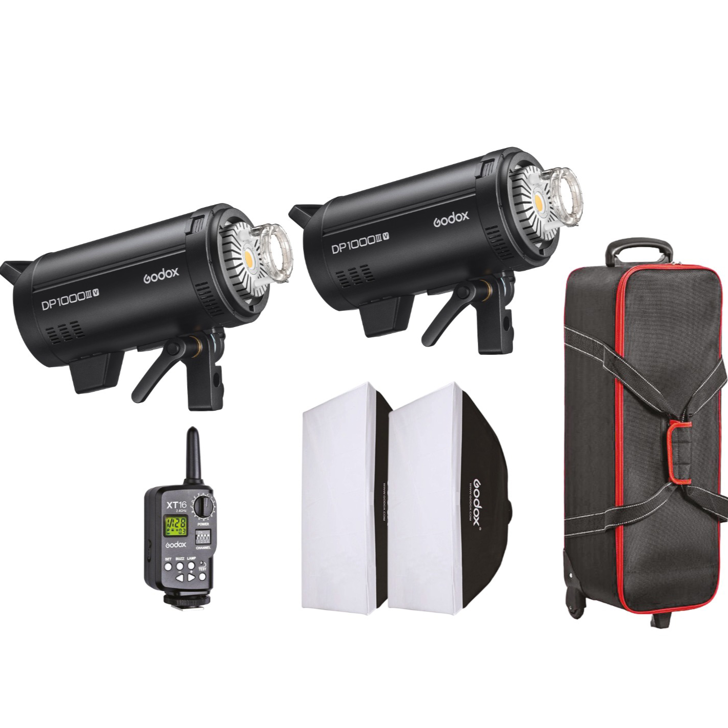 Godox DP1000IIIV-C Kit 2 Cabezales de Flash de 1000W + Accesorios y Maleta Rigida