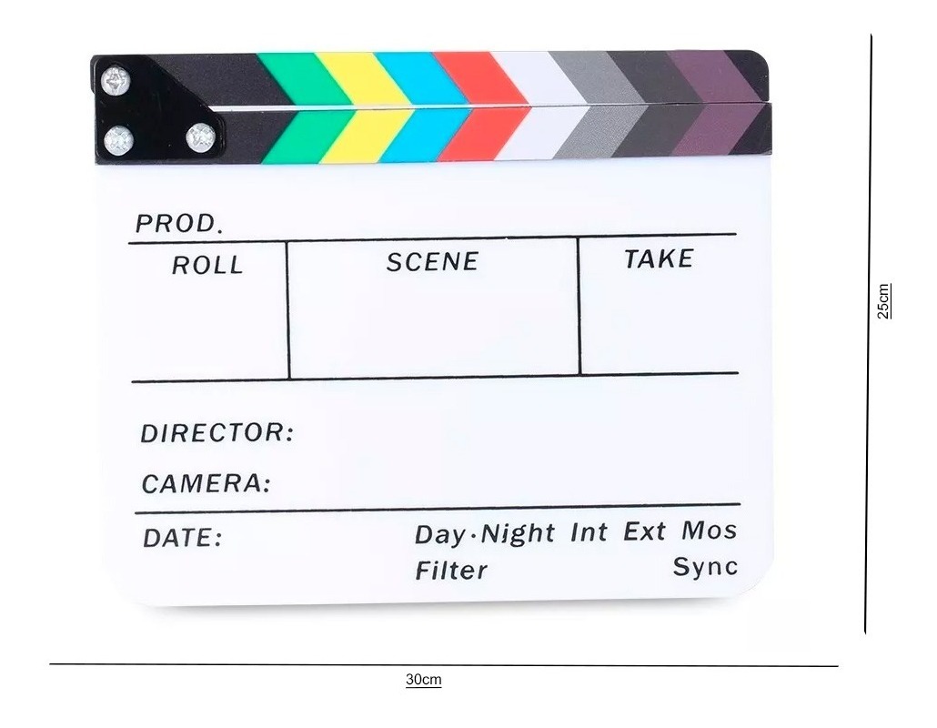 Powerwin CLAPPERBOARD-AC Claqueta Acrílica de Cine Profesional 30x25cm - Imagen 3