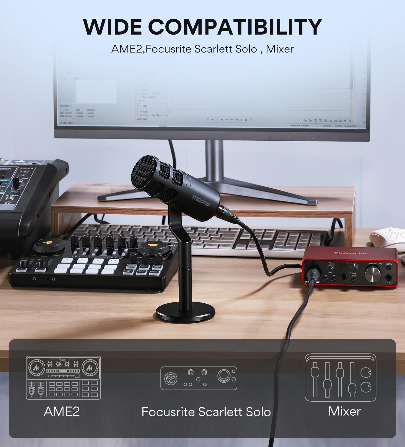 Maono PD100 XLR Microfono Dinamico para Grabación y Podcast - Imagen 7